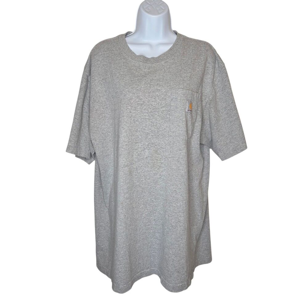 Carhartt K87 Men’s Loose Fit Heavyweight Short-Sleeve Pocket T-Shirt Gray